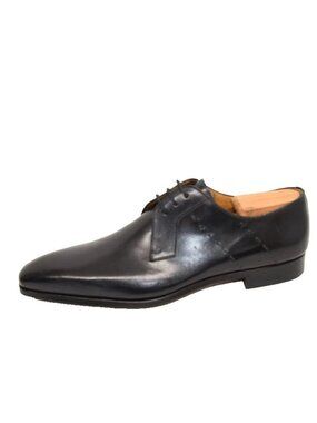 New! MAGNANNI Leather Dress Derby Black with Blue Highlight 23048 Sz 8.5 DD427A